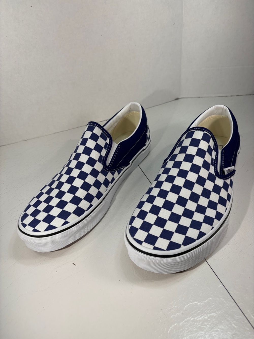Vans Slip-On Checkerboard in Navy and White - Men's 11 - Picture 3 of 10